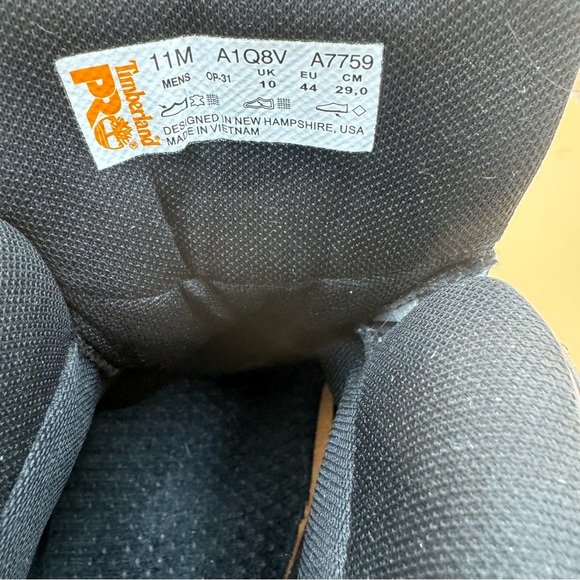 Timberland Pro Flume Mid Waterproof Mens Size 11 M A1Q8V Steel Toe Boots Brown - Picture 5 of 10